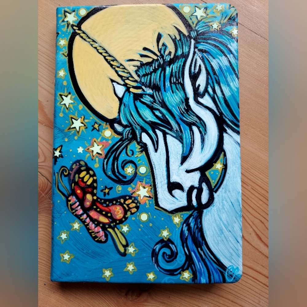 Hand Painted Unicorn Journal